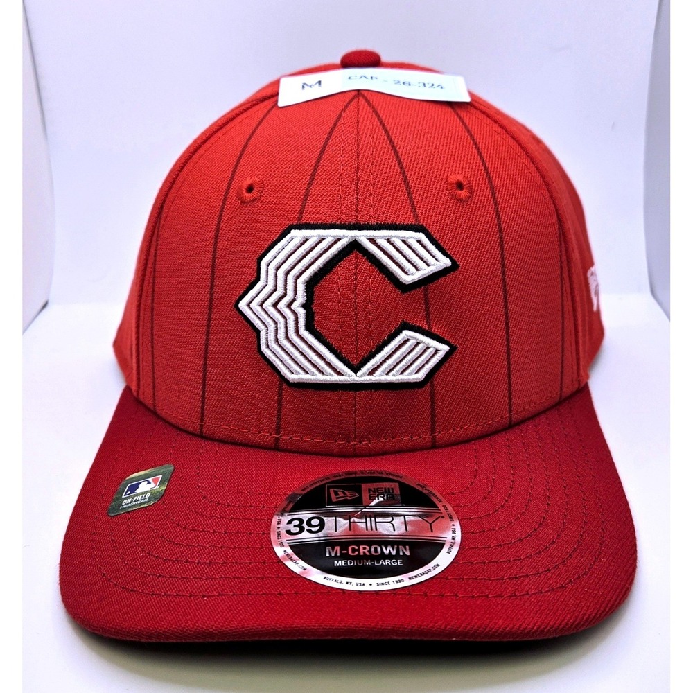 New Era 39THIRTY Cincinnati Reds City Connect Red Pinstripe Hat M/L 60867804